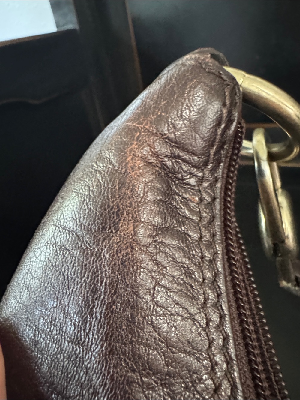 HOBO Deep Brown Leather Hobo with Tassel Detail - Picture 5 of 7